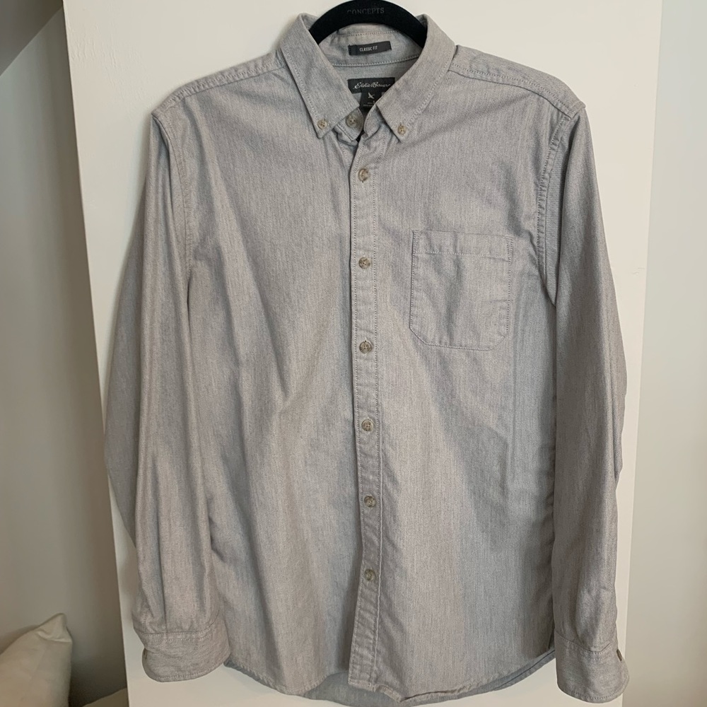 Eddie Bauer Mens Flannel Dress Shirt